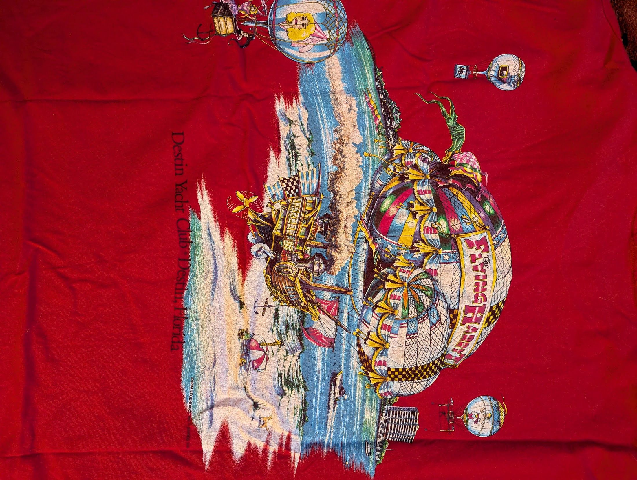 Vintage Vintage 1994 Harry T's Destin Yatch Club promo beach shirt Size US XL / EU 56 / 4 - 4 Thumbnail