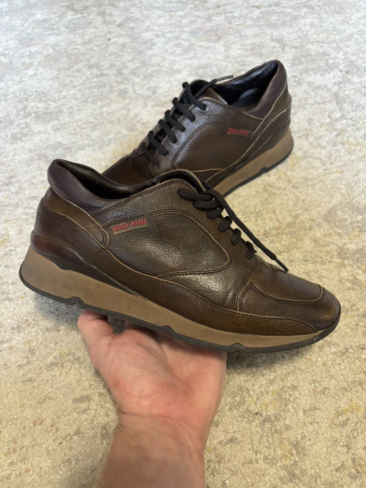 Miu Miu Miu Miu 90s Leather Runners Size US 5.5 / EU 38 - 3 Thumbnail