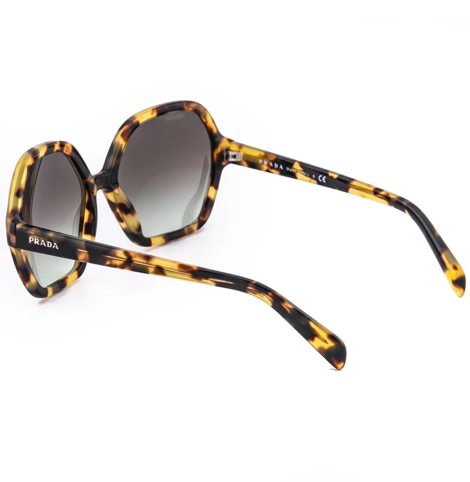 Prada PRADA SOFT POP 06S Geometric Sunglasses Brown Havana SPR06S Size ONE SIZE - 2 Thumbnail