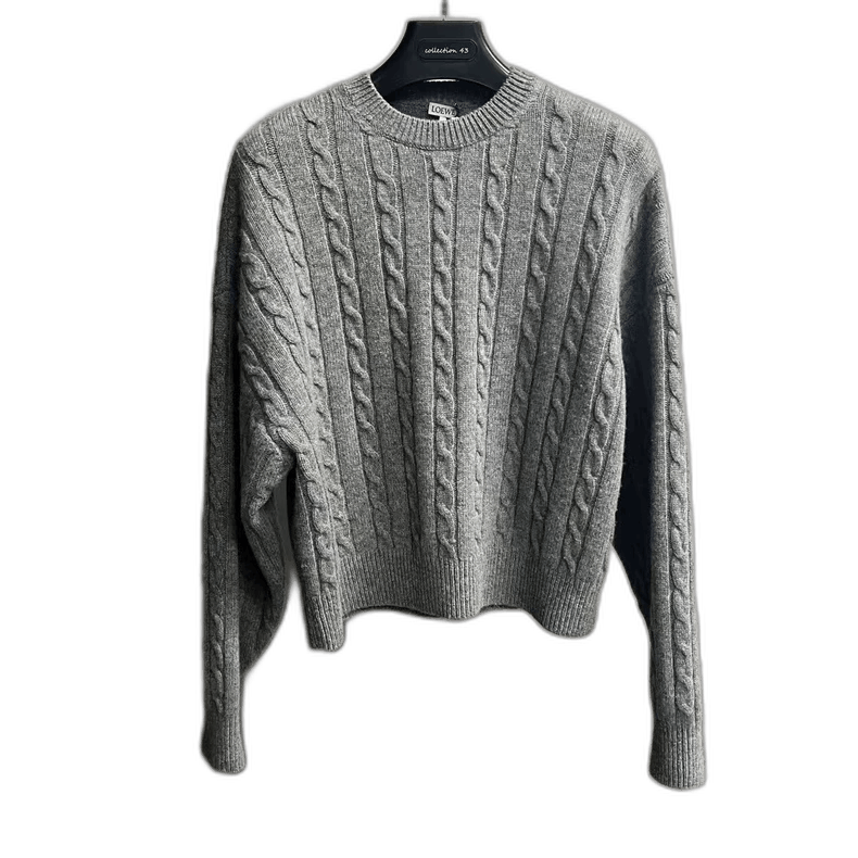 Loewe Gray Long Sleeve Loose Knit Sweater Size US XS / EU 42 / 0 - 1 Thumbnail