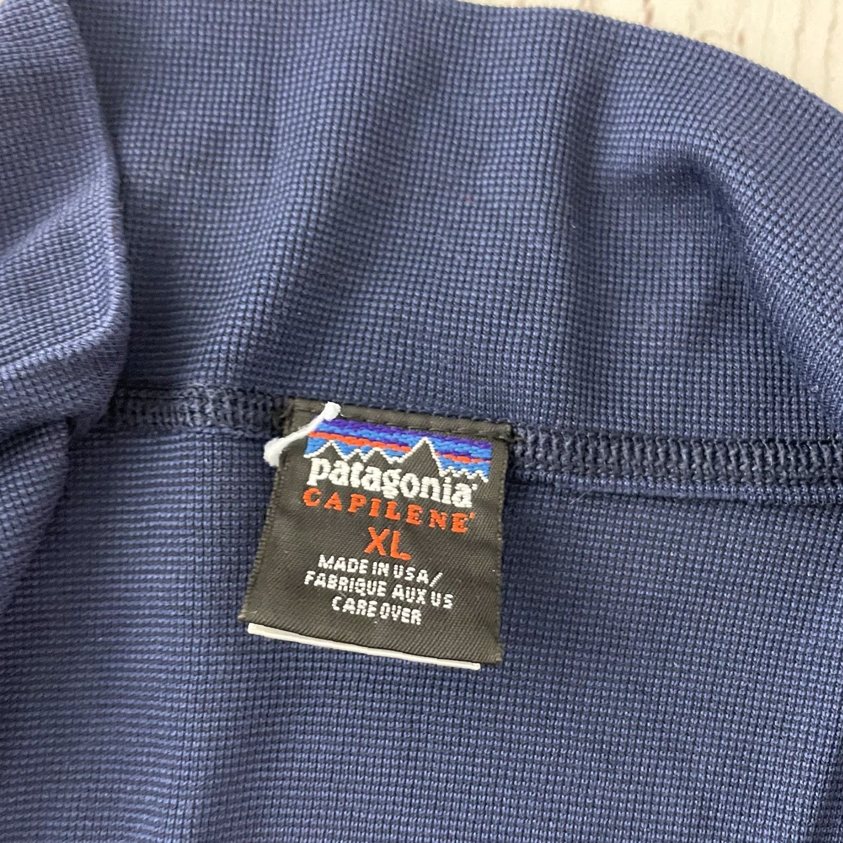 Patagonia Vintage Patagonia Capilene Pullover 1/4 Zip Jacket Men's XL Blue Size US XL / EU 56 / 4 - 2 Thumbnail