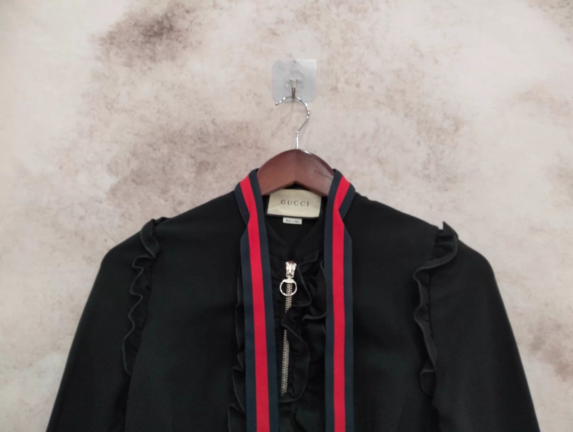 Gucci GUCCI women's collar zipper A-line long-sleeve dress S Size S / US 4 / IT 40 - 6 Thumbnail