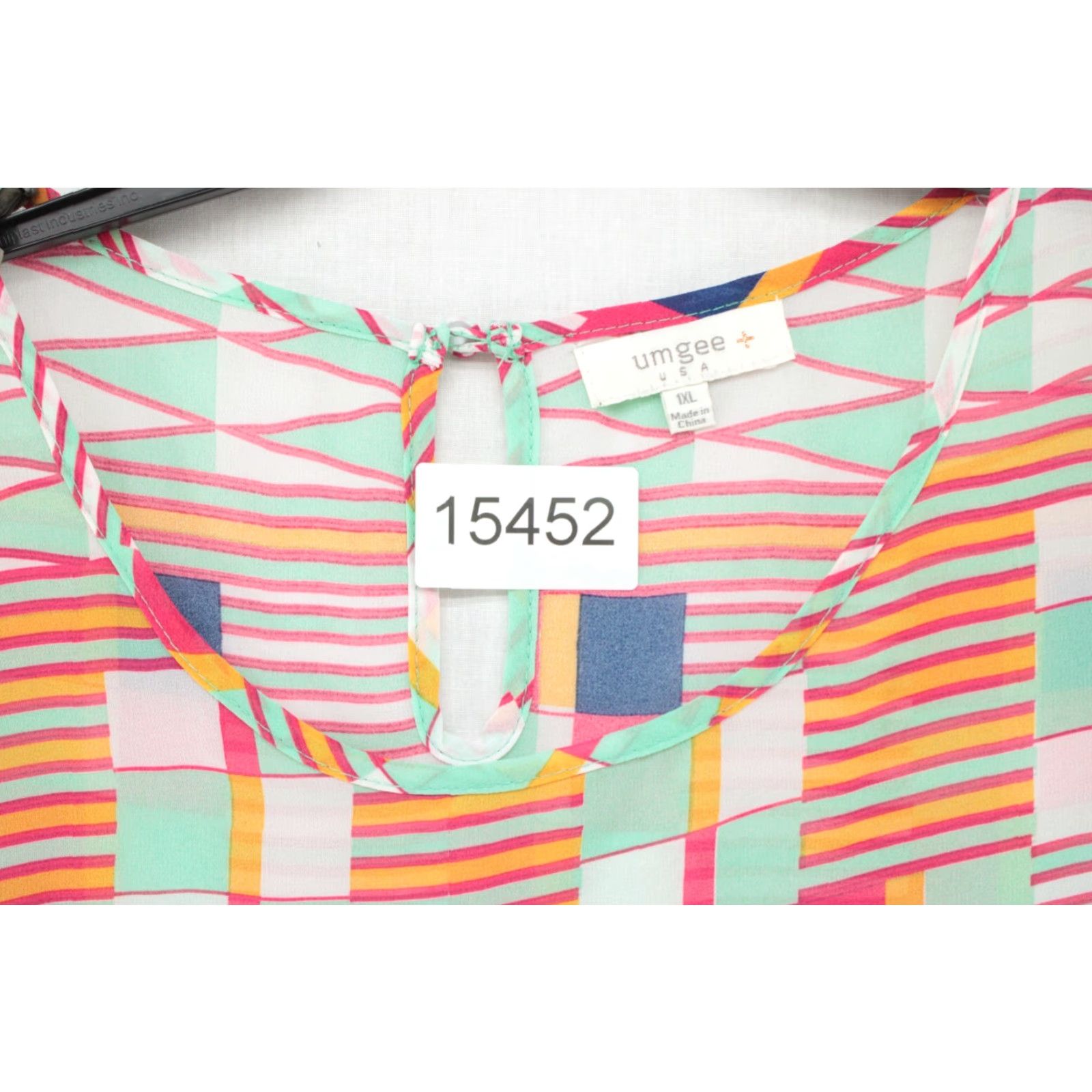 Vintage Umgee Tunic Women's 1XL Geometric Flutter Flowy Sheer Topper Boho whimsical Size XL / US 12-14 / IT 48-50 - 8 Thumbnail