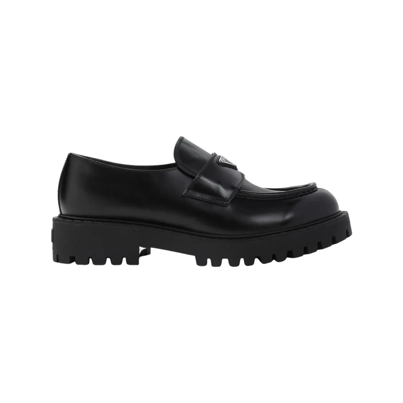 Prada PRADA Black Brushed Leather Loafers New & Authentic Size US 11 / EU 44 - 1 Thumbnail