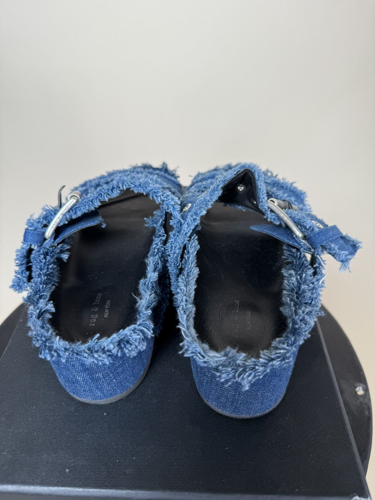 Rag & Bone Women’s Rag & Bone Evin Denim Platform Slides SZ 6 Size US 6 / IT 36 - 4 Thumbnail