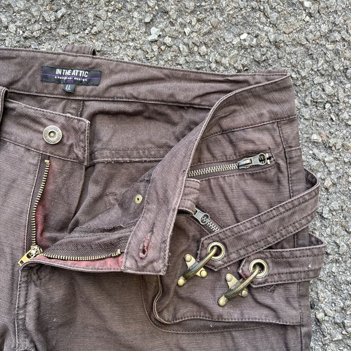 Hysteric Glamour In The Attic Flared Bondage Cargo Pants Bootcut Punk Grunge Size US 32 / EU 48 - 4 Thumbnail