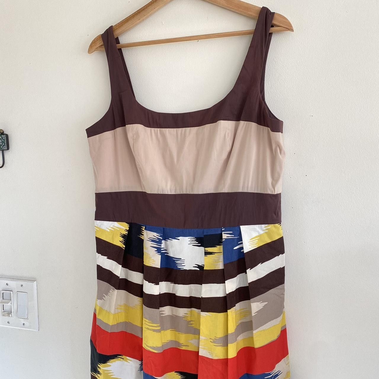 MAX&Co. MAX AND CLEO ABSTRACT SOUTHWESTERN MINI DRESS 12 RED BROWN Size XL / US 12-14 / IT 48-50 - 3 Thumbnail