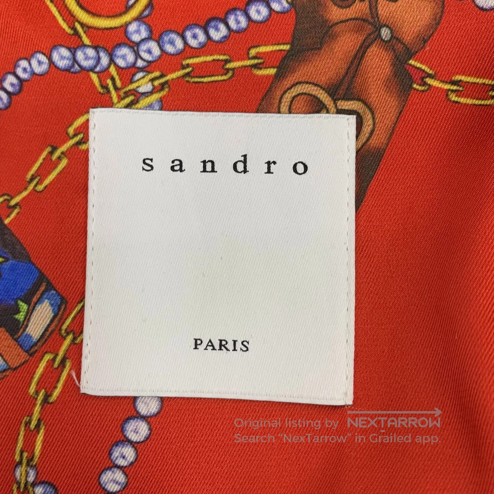 Sandro SANDRO Navy Blue Multi-Pocket Crew Neck Long Sleeve Cardig Size US S / EU 44-46 / 1 - 5 Thumbnail