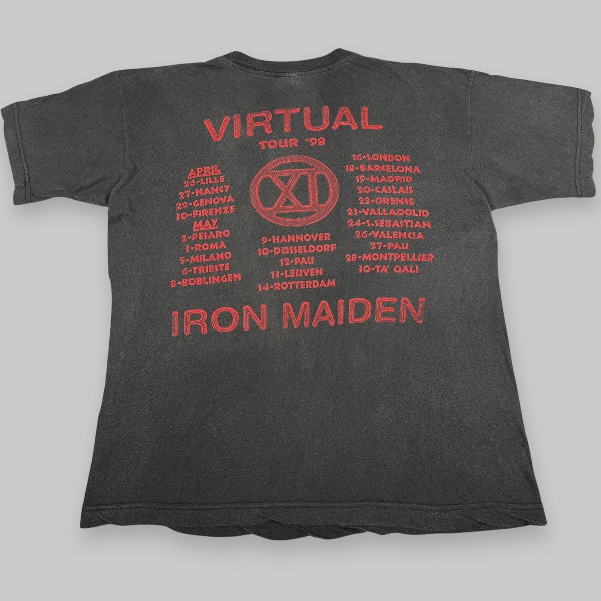 Band Tees Vintage 1998 Iron Maiden ‘Virtual XI’ Rare Euro Tour T Shirt Size US XL / EU 56 / 4 - 3 Thumbnail