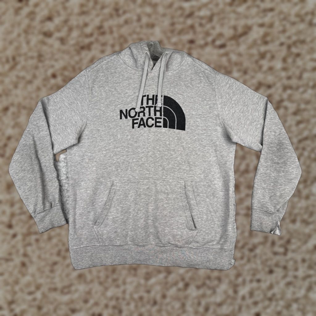 The North Face VINTAGE The North Face Hoodie Men's Large Gray Pullover Zip Pocket Logo 90s Sports Outdoor Mens Size US L / EU 52-54 / 3 - 1 Thumbnail