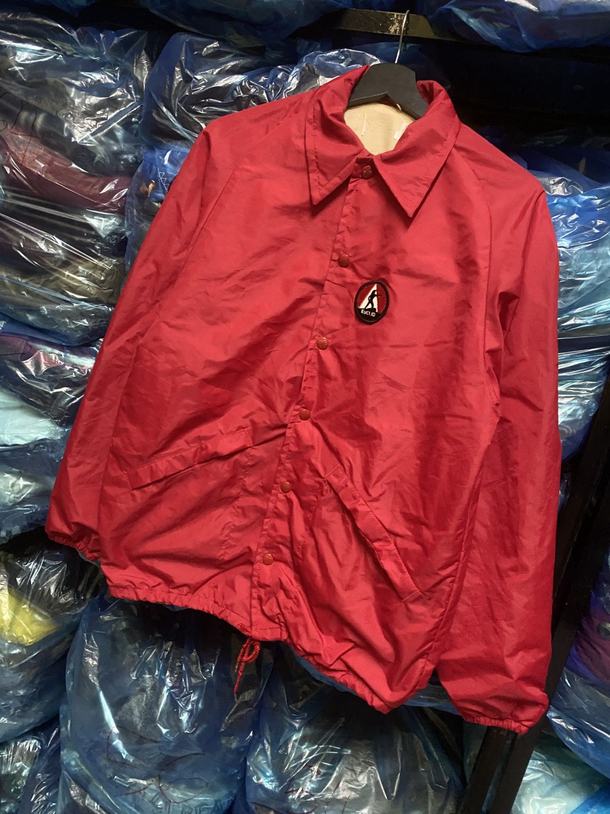 Vintage Vintage Red EUCLID Nylon Coach Jacket with Crab Snap Buttons Size US M / EU 48-50 / 2 - 2 Thumbnail
