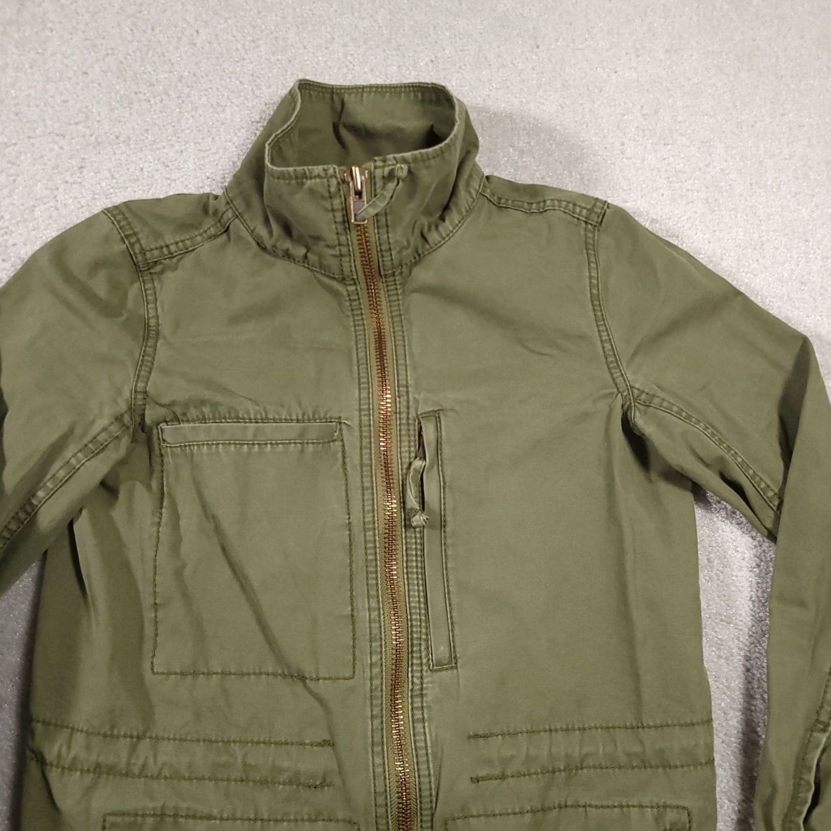 Madewell VINTAGE is not applicable. Original title contains "Madewell Passage Jacket Women’s XS Green Utility Full Zip Pockets Mock Neck" Size XS / US 0-2 / IT 36-38 - 3 Thumbnail
