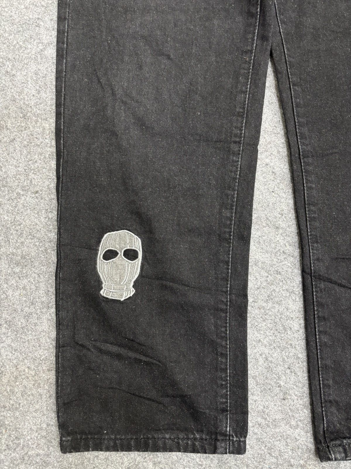 Japanese Brand 💥90s Style💥404MOB Baggy Embroidery Tapered Light Denim F602 Size US 30 / EU 46 - 8 Thumbnail