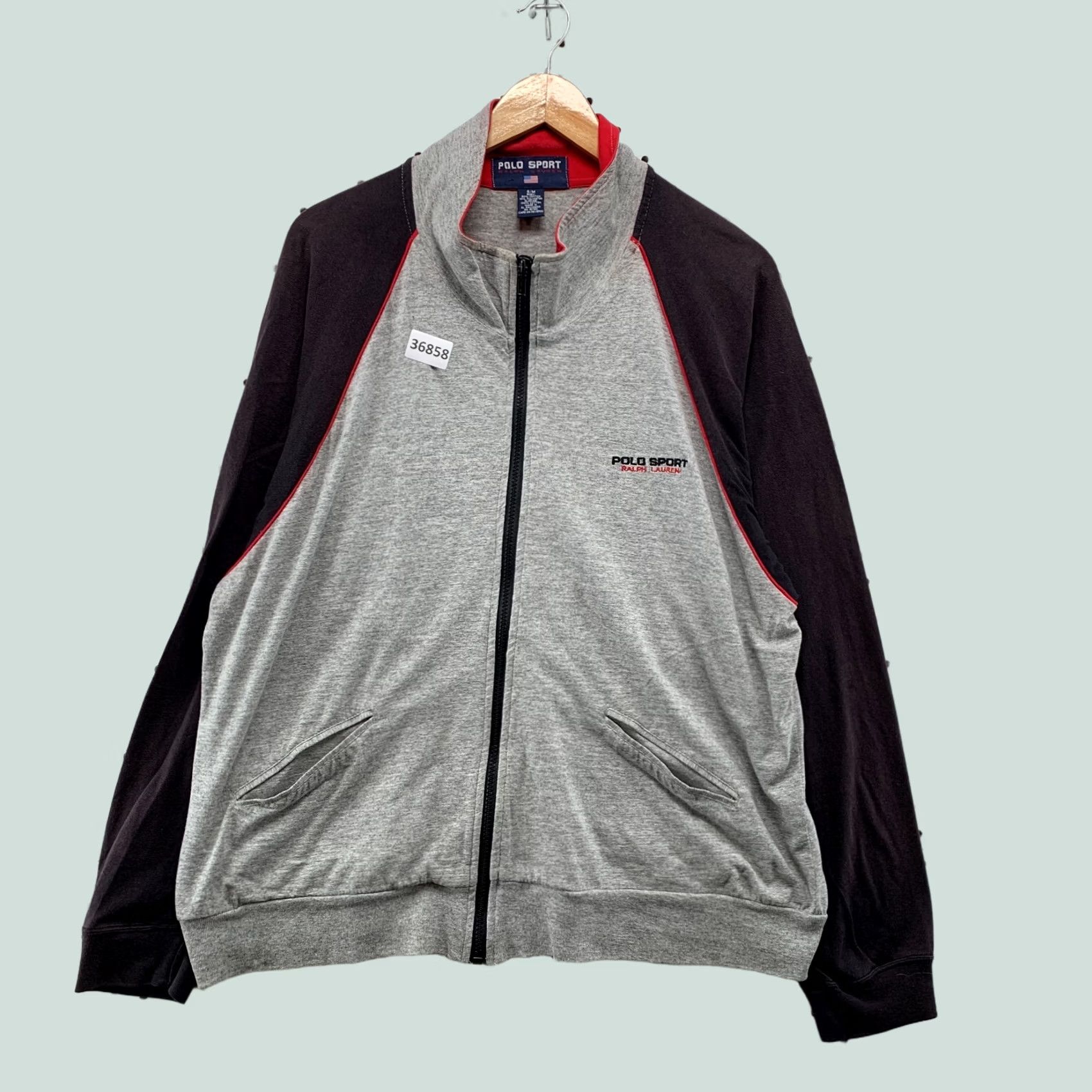 Vintage VINTAGE Polo Sport Jacket Mens M Gray Faded Zip Size US M / EU 48-50 / 2 - 1 Thumbnail