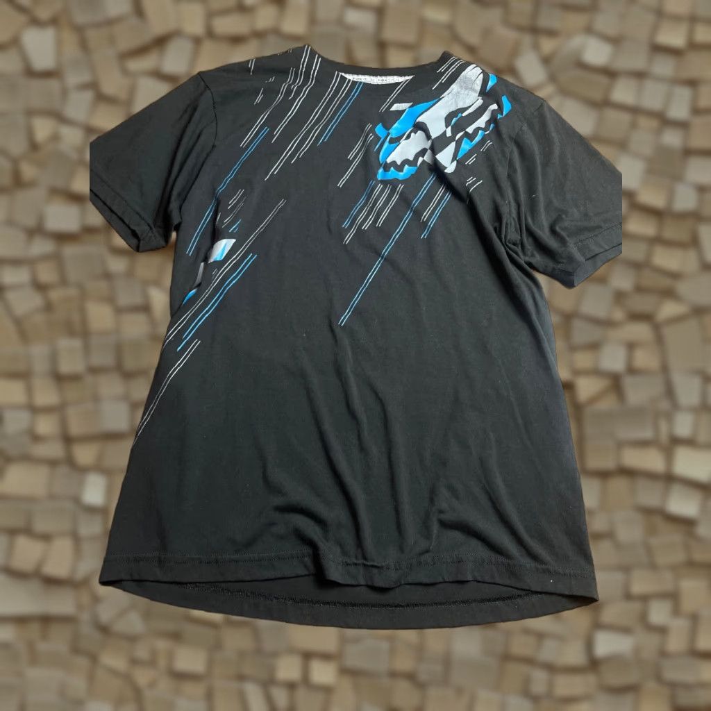 Vintage FOX T-Shirt Women's Size Medium Black Short Sleeve FOXTECH Logo Print Size M / US 6-8 / IT 42-44 - 1 Thumbnail