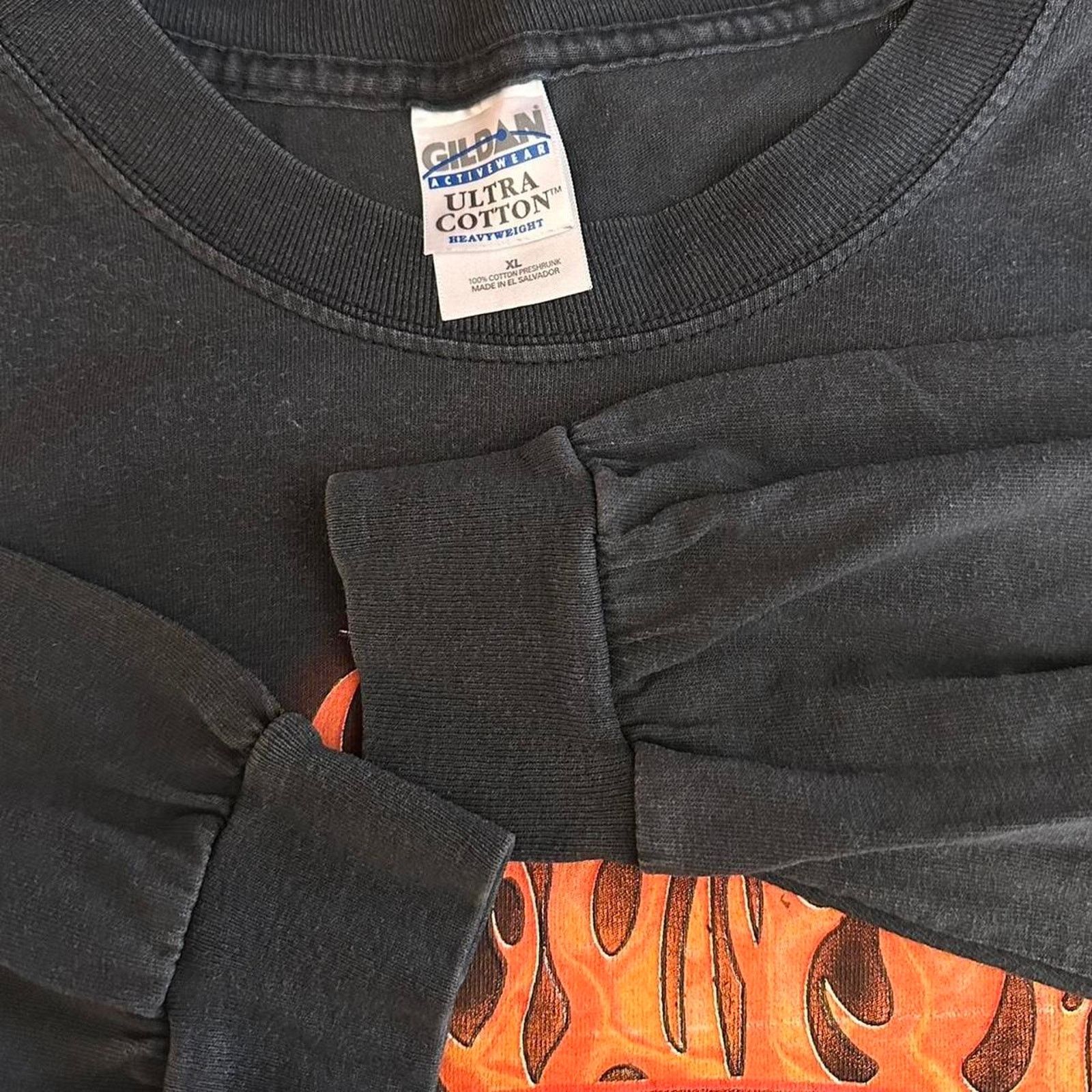 Gildan × Vintage Vintage The Rock 106.9 WCCC Music Flames Shirt Size US XL / EU 56 / 4 - 7 Thumbnail