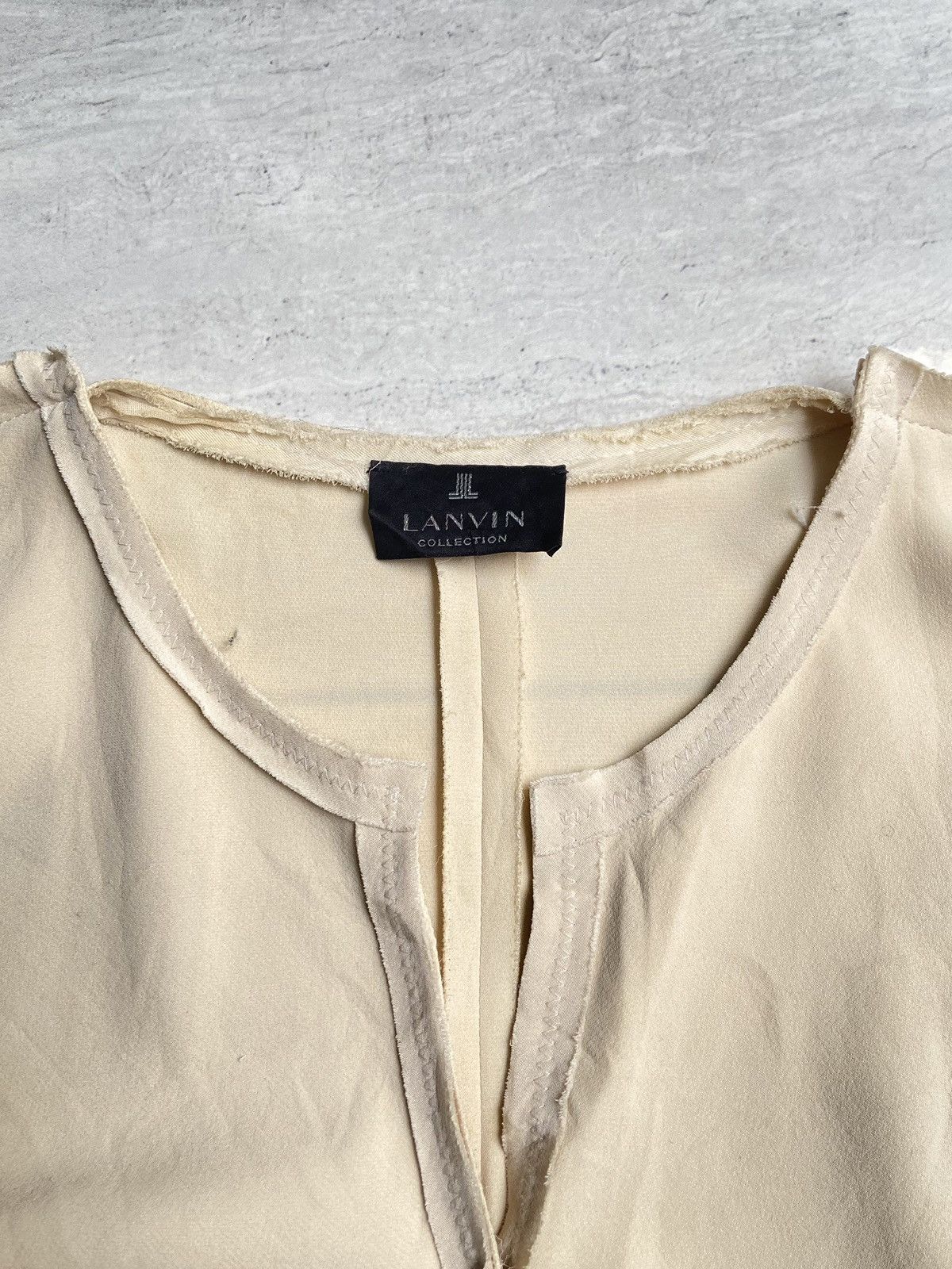 Lanvin LANVIN Collection Cream Blouse Size L / US 10 / IT 46 - 10 Thumbnail