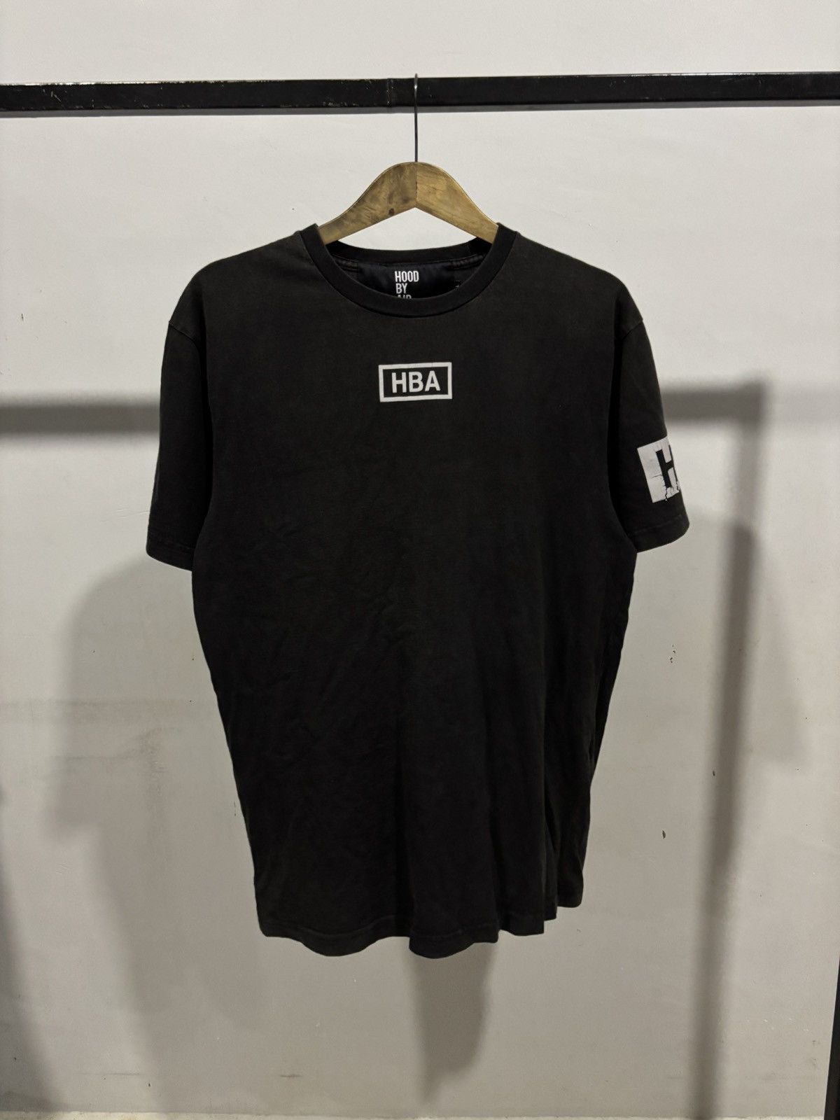 HOOD BY AIR REFLECTIVE LOGO FADED DISTRESSED HBA CARTI