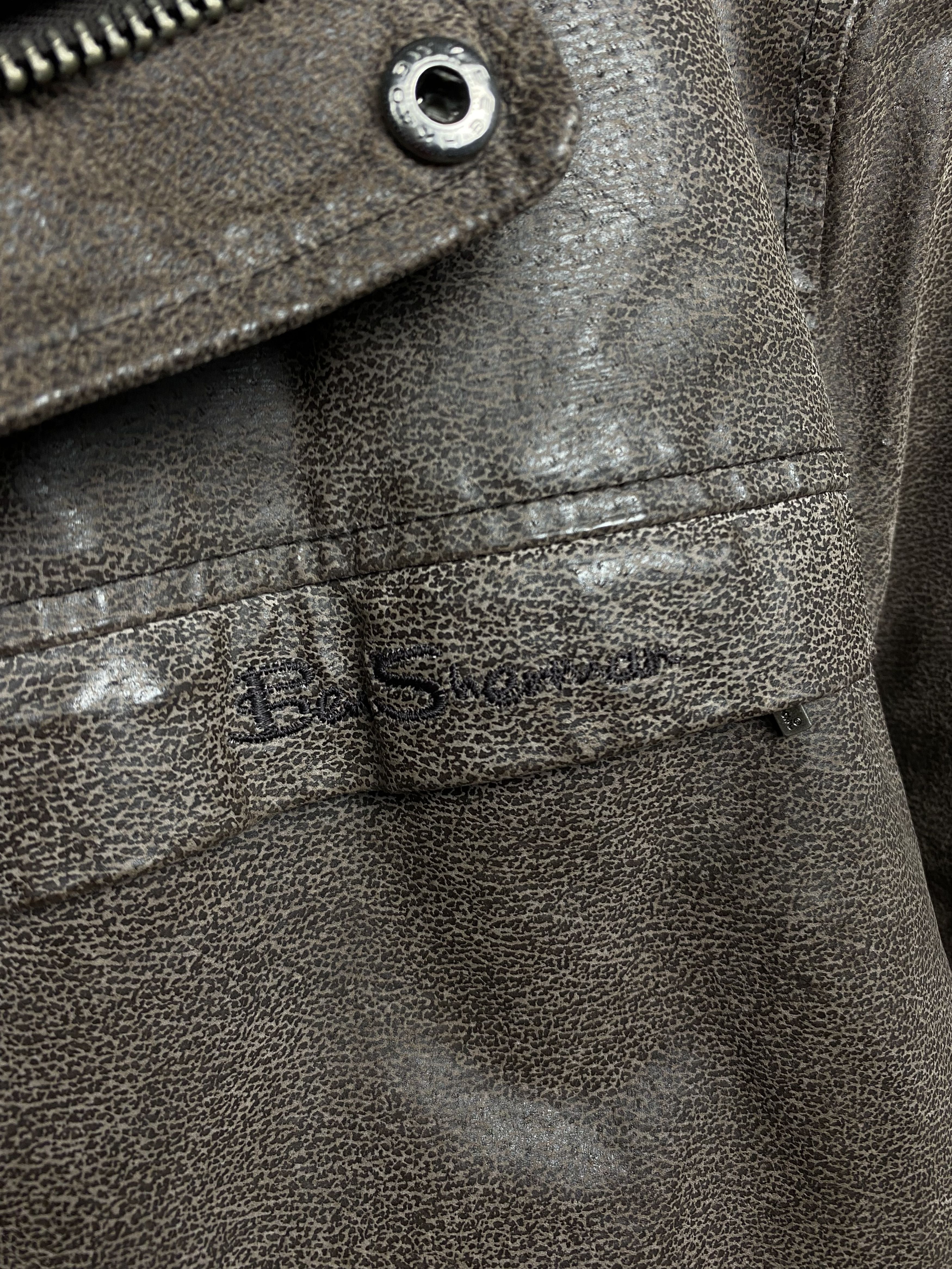 Ben Sherman Ben Sherman Vintage Mens Leather Jacket Size US L / EU 52-54 / 3 - 3 Thumbnail