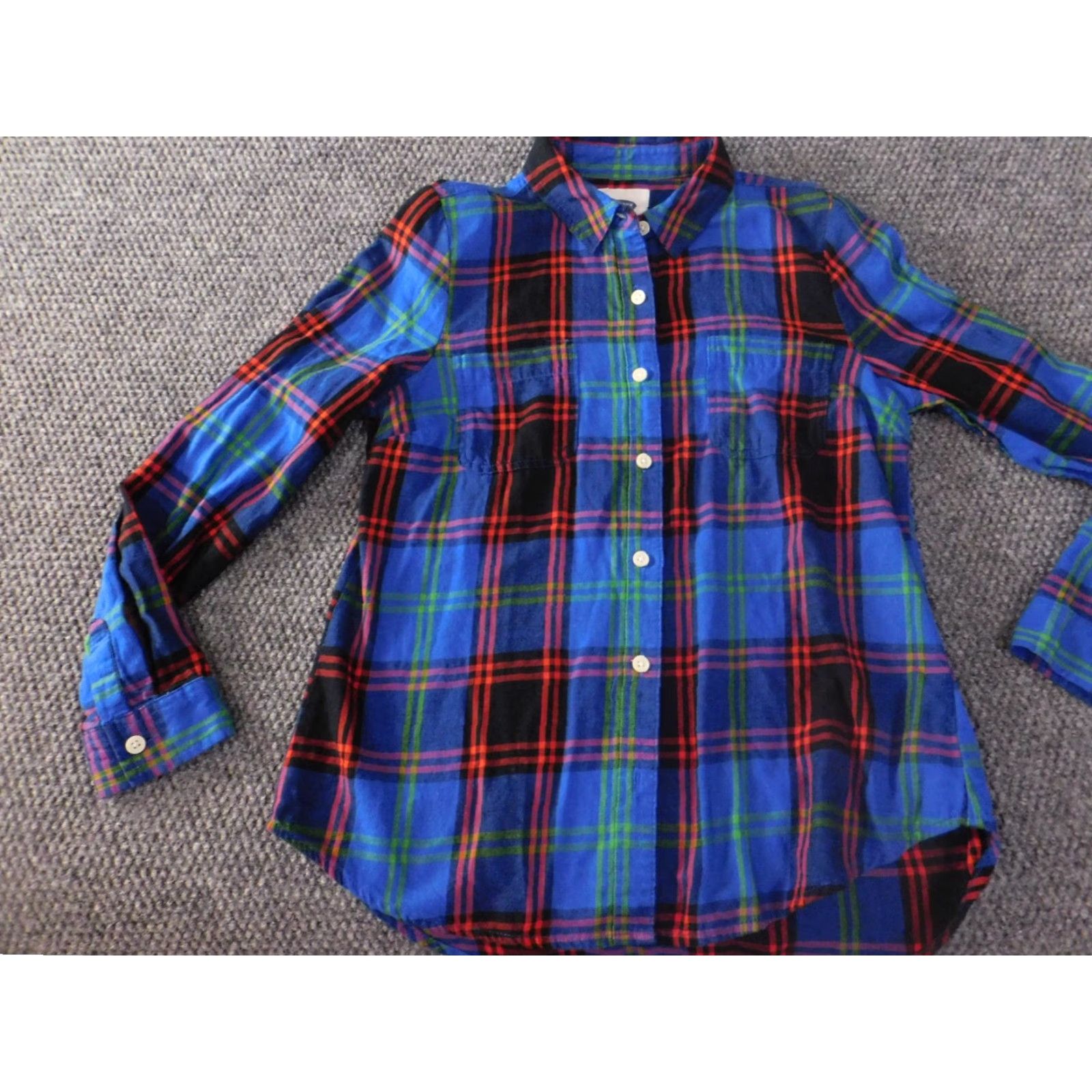 Old Navy Old Navy Womens Button-Up Blouse XS Blue Dolman Sleeve Casual Regular Shirt Top Size XS / US 0-2 / IT 36-38 - 3 Thumbnail
