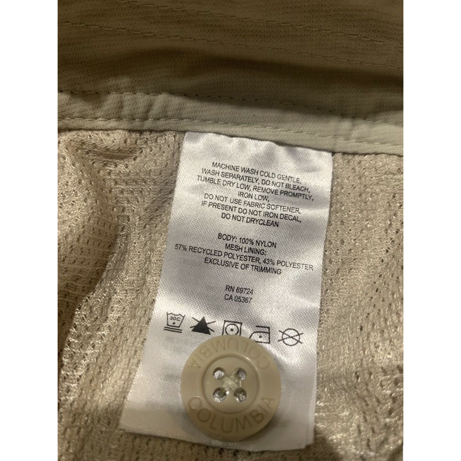 Vintage Columbia Women's Hiking Cargo Shorts Size 6 Outdoor Beige Chino Cotton Flat Front Ladies Size 28" / US 6 / IT 42 - 7 Thumbnail