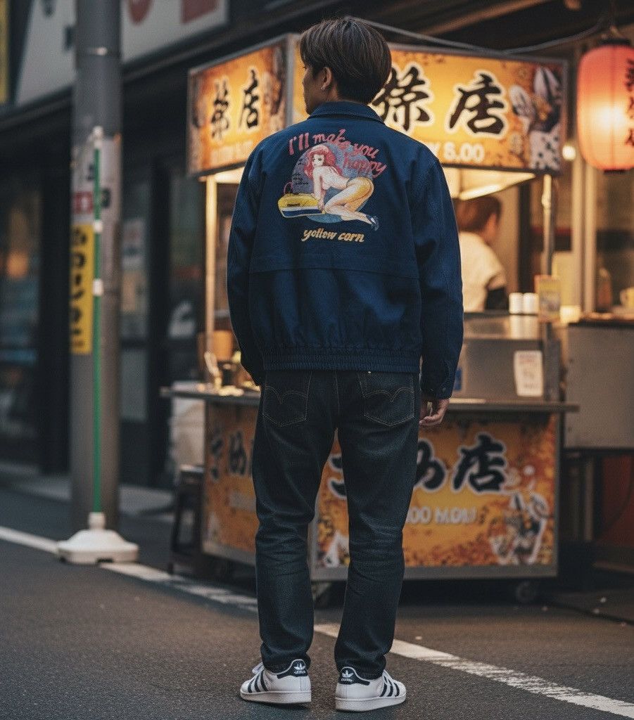 YELLOW CORN 🌟YELLOW CORN KAWASAKI SEXY GURL RACING JACKET Size US L / EU 52-54 / 3 - 11 Thumbnail