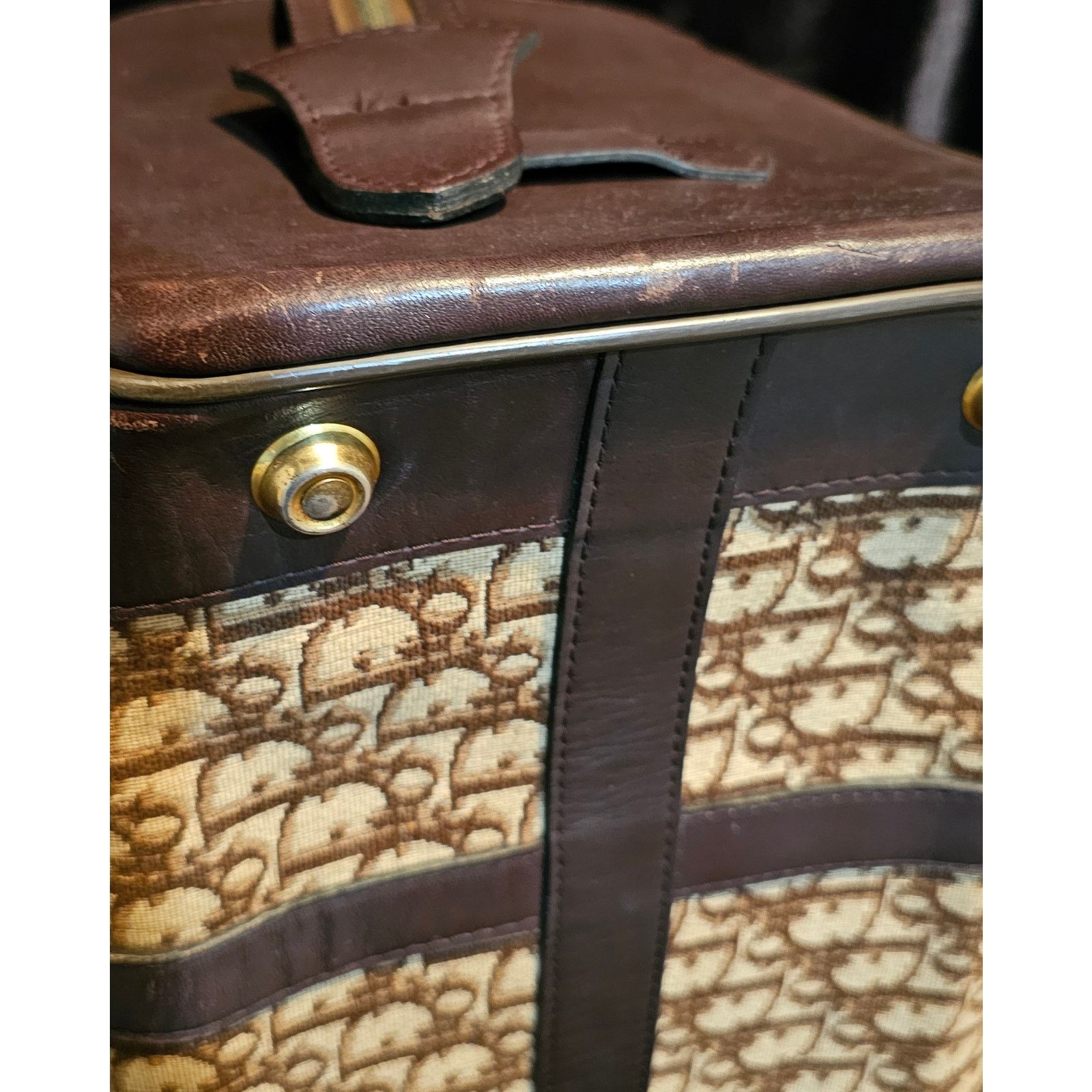 Dior CHRISTIAN DIOR 1960s RARE Early Oblique Monogram Travel Bag Size ONE SIZE - 20 Thumbnail
