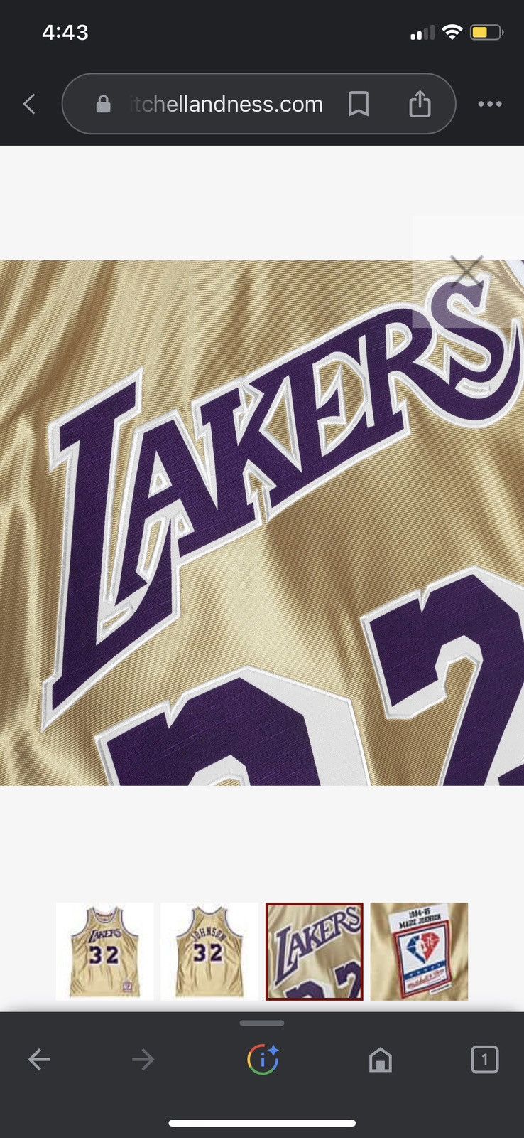 Mitchell & Ness Mitchell and Ness Magic Johnson Jersey Size L Size US L / EU 52-54 / 3 - 3 Thumbnail