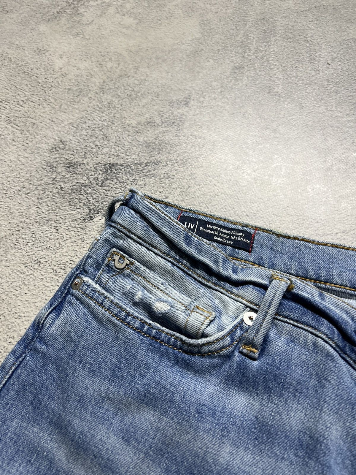 True Religion × Vintage Vintage Y2k True Religion 💙 Blue Denim Jeans 00’s Size 31" - 12 Thumbnail