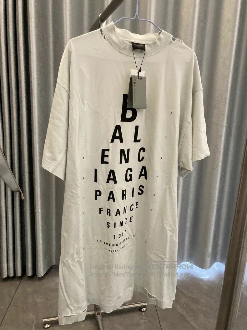 Balenciaga Balenciaga Letter Print Round Neck Loose Short Sleeve T-Sh Size US S / EU 44-46 / 1 - 1 Thumbnail