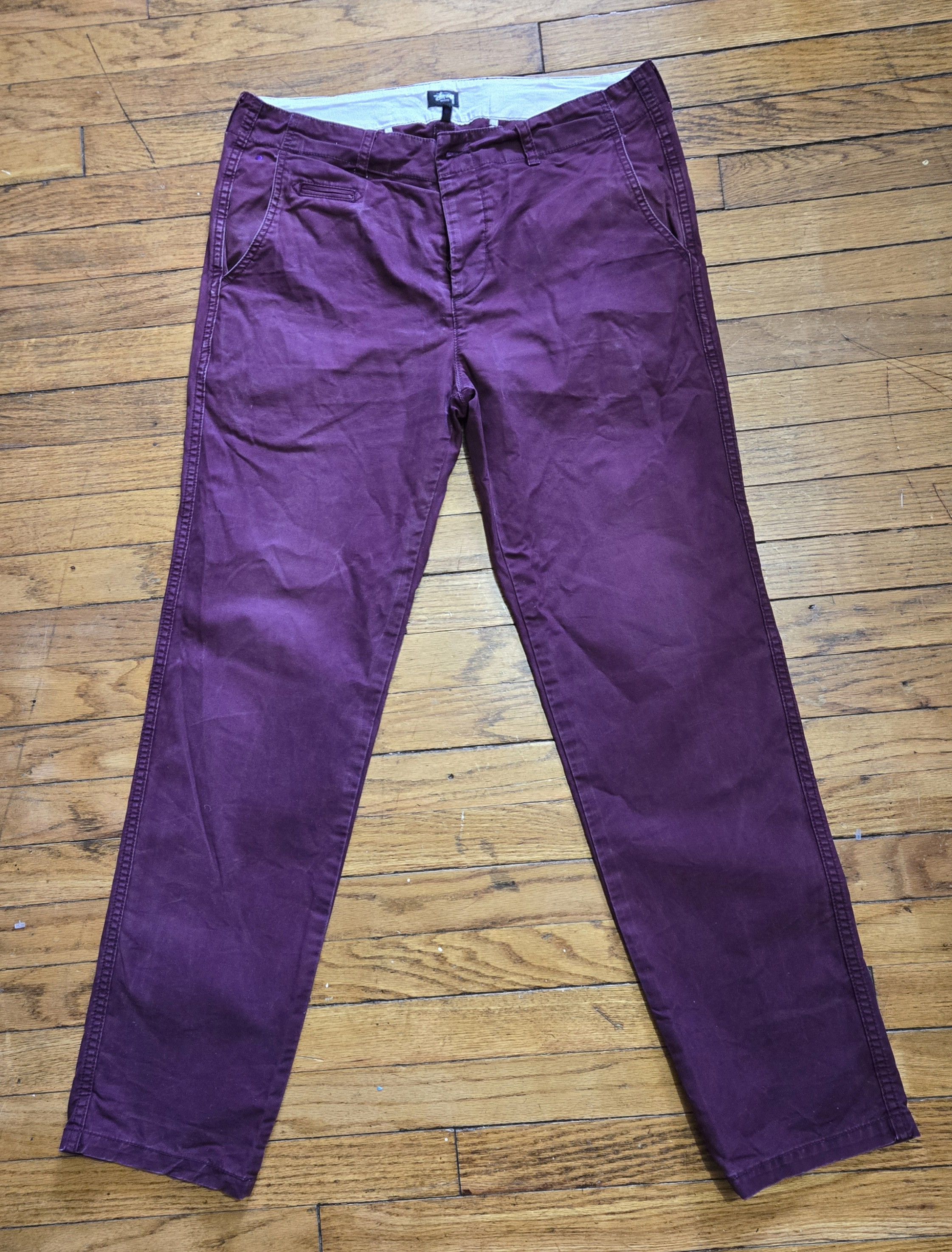 Stussy Stussy Deluxe 34 Burgundy Chino Made in Japan Size US 34 / EU 50 - 1 Thumbnail