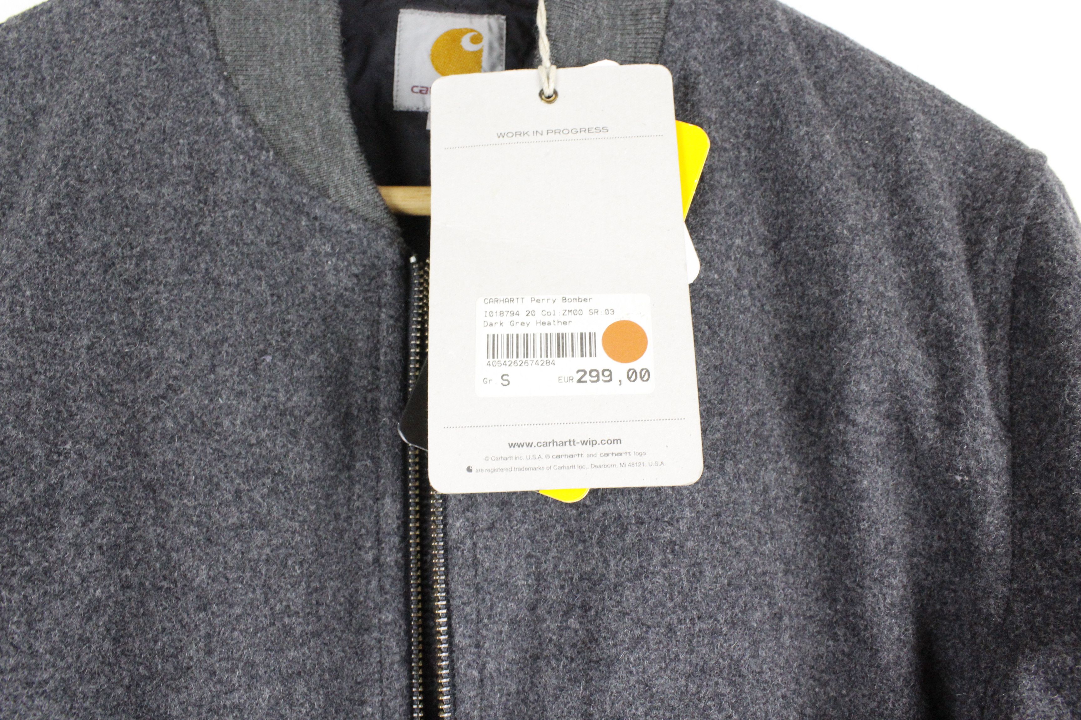 Carhartt × Carhartt Wip Carhartt WIP Gray Heather Wool Perry Bomber Jacket Size US S / EU 44-46 / 1 - 5 Thumbnail