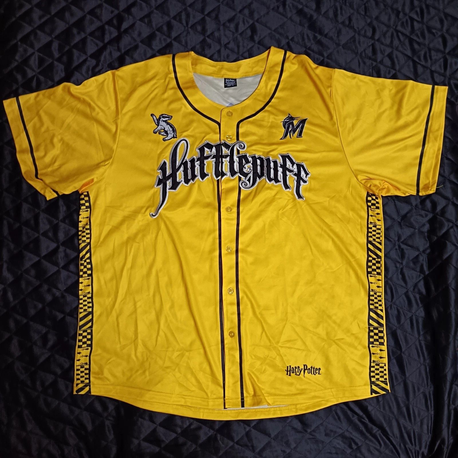 MLB Miami Marlins Harry Porter Hufflepuff SGA Baseball Jersey Size US XL / EU 56 / 4 - 1 Thumbnail