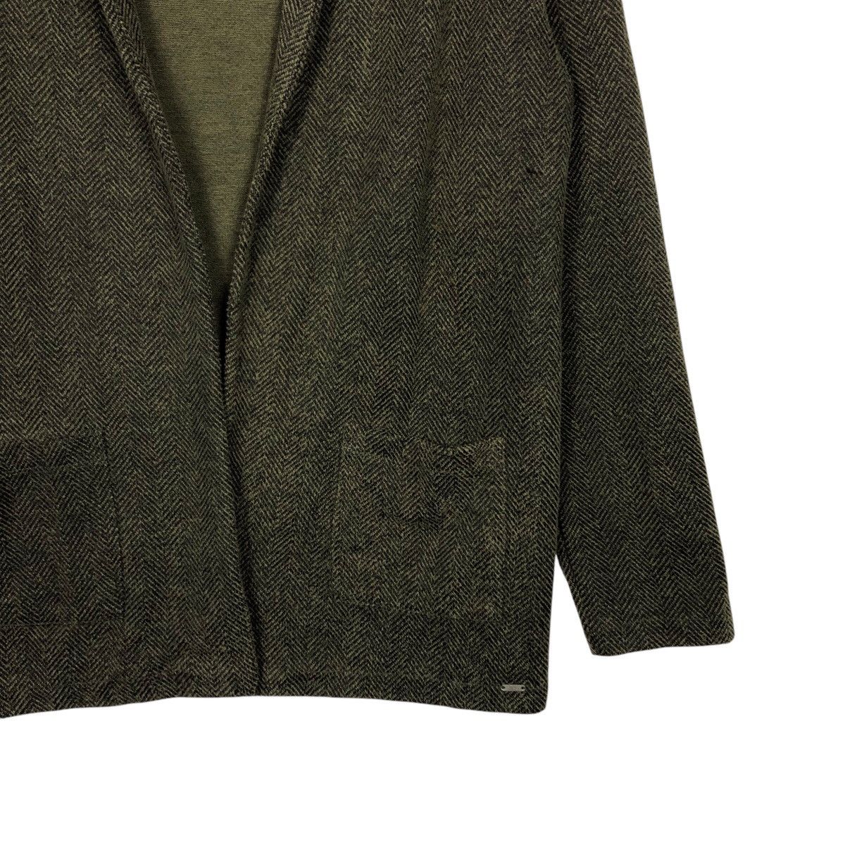 Designer Vintage Buttonless Cardigan Jacket Yerse Herringbone Design Size US M / EU 48-50 / 2 - 4 Thumbnail