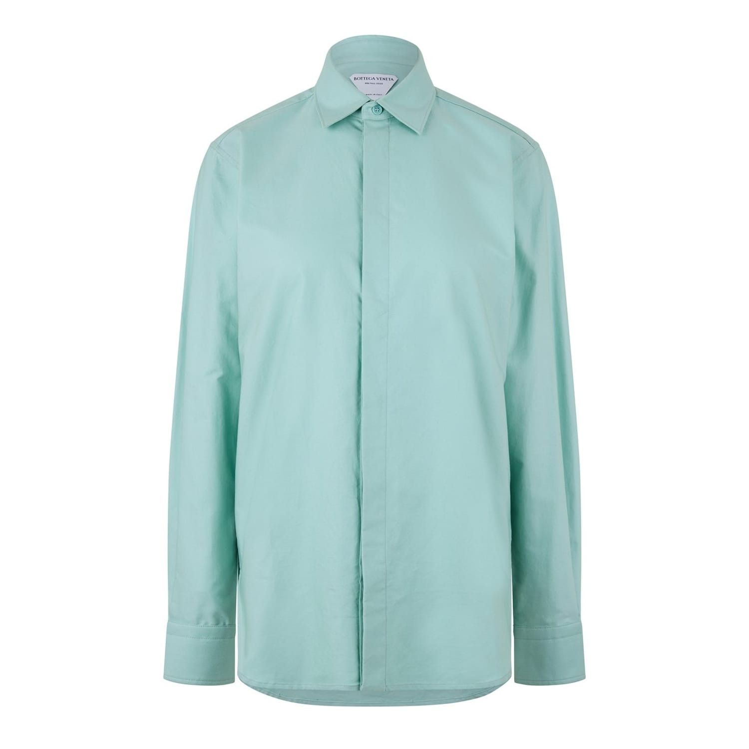 Bottega Veneta Regular Fit Long Sleeve Shirt in Blue