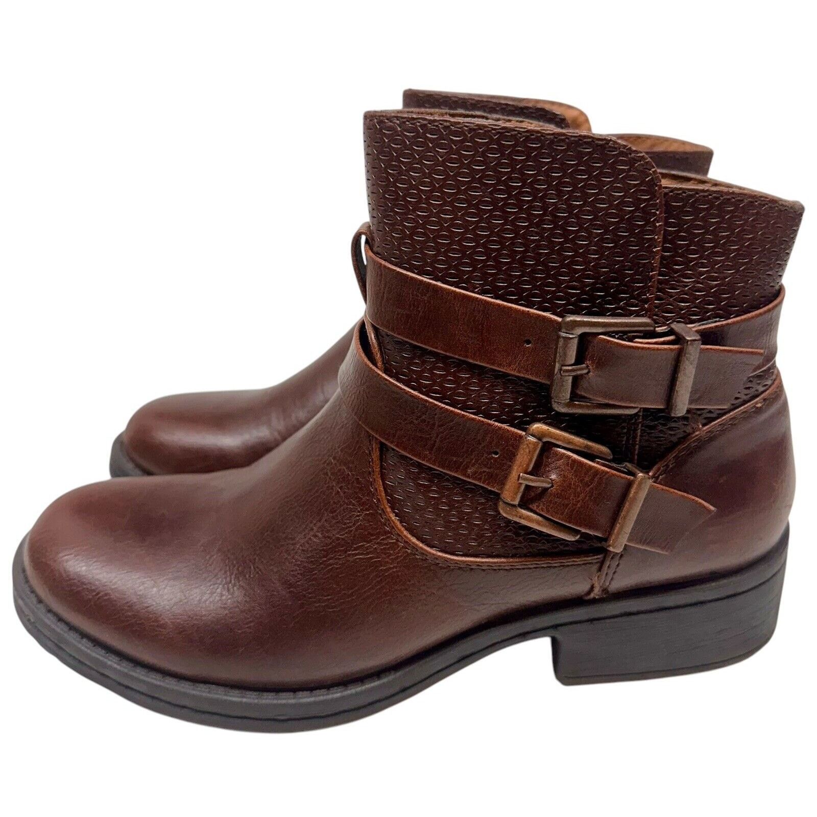 G.H. Bass & Co. GH Bass & Co 7M Zabrina Ankle Bootie Brown Faux Leather Size US 7 / IT 37 - 5 Thumbnail