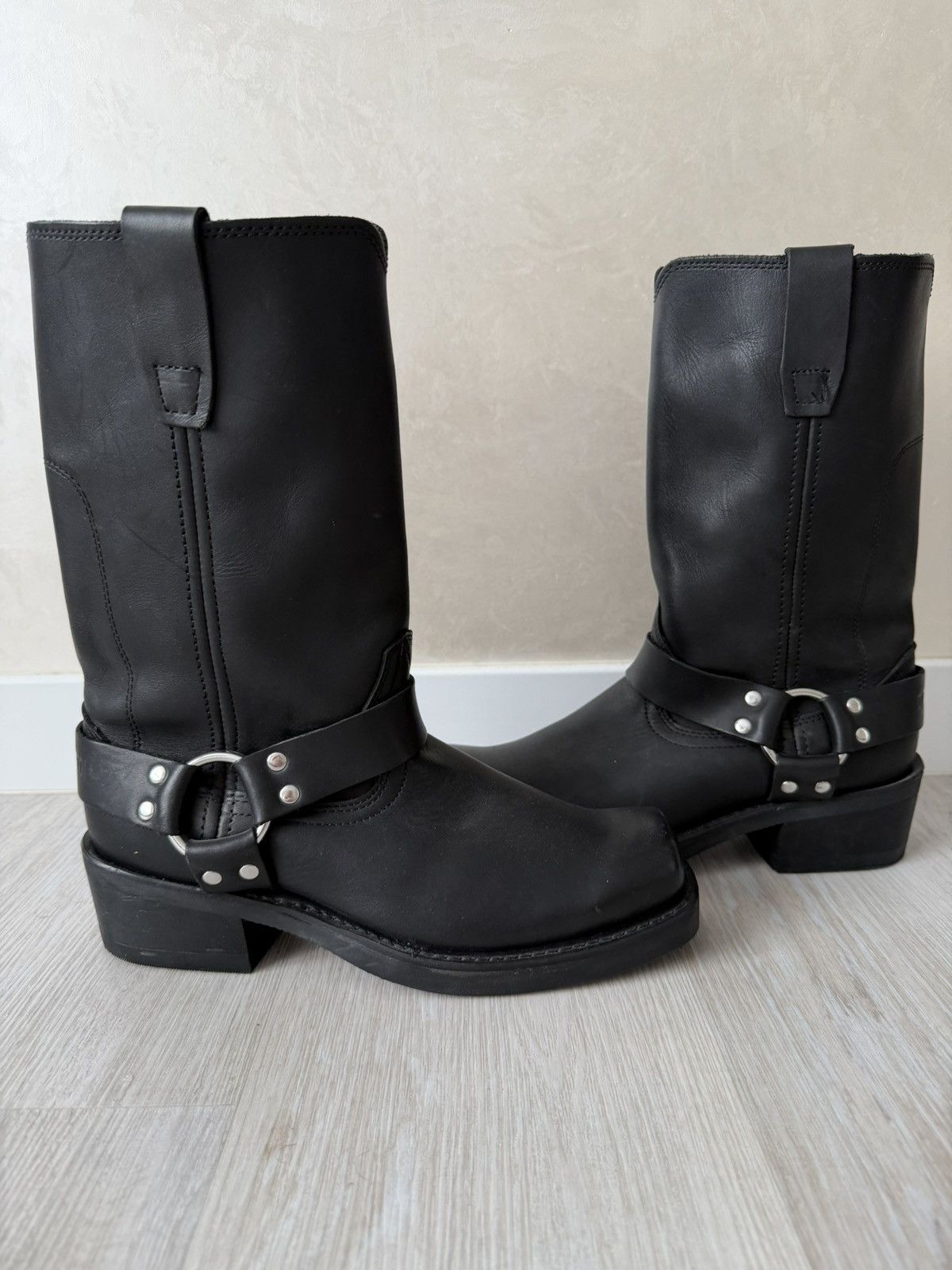 Vintage Italian AS 98 Rick Owens Style Leather Biker Boots