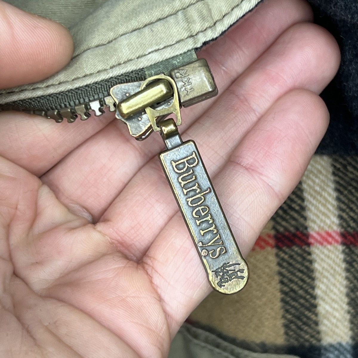 Burberry × Designer × Vintage Burberry Nova Check Vintage Coat Jacket Parka Beige 90s Size US M / EU 48-50 / 2 - 15 Thumbnail