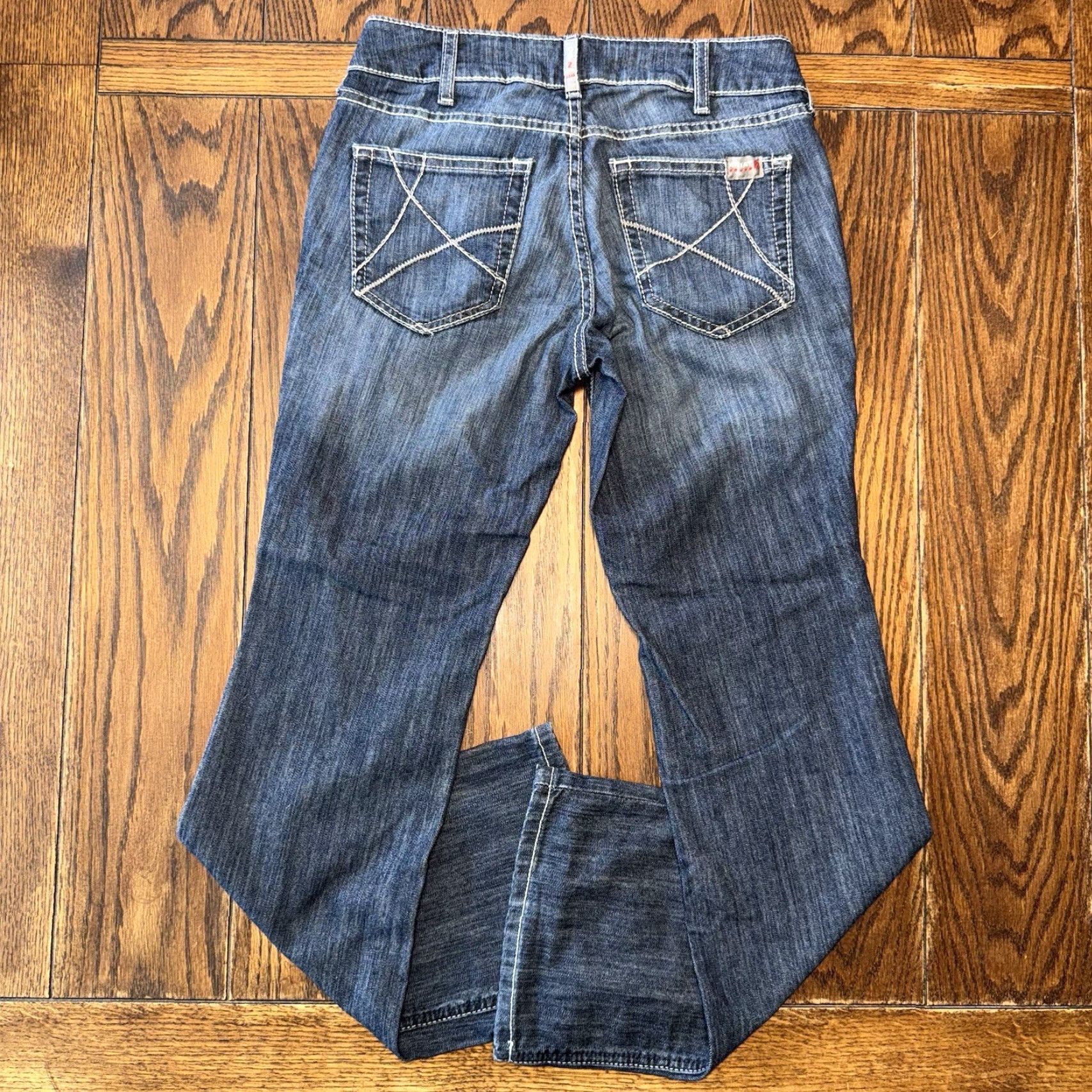 Ariat Ariat Real Jeans Womens 27S Blue Denim Mid Rise Stretch Bootcut 30x32 Jeans Size 27" / US 4 / IT 40 - 7 Thumbnail