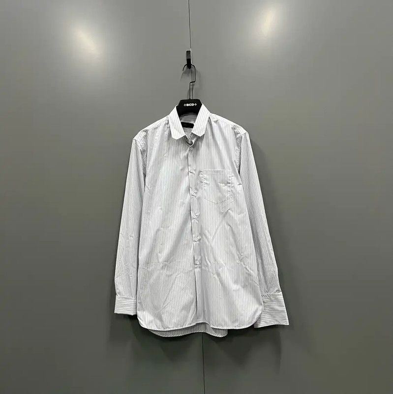 Louis Vuitton Louis Vuitton Gray Striped Long Sleeve Shirt 0089 Size US M / EU 48-50 / 2 - 1 Thumbnail