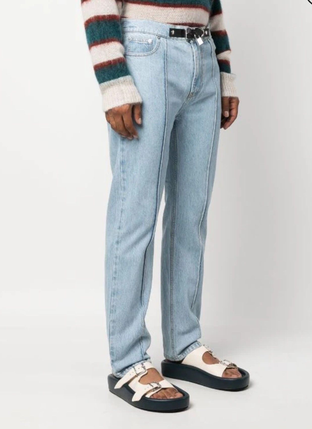 image of J W Anderson Padlock Strap Denim - Unisex in Light Blue, Men's (Size 32)