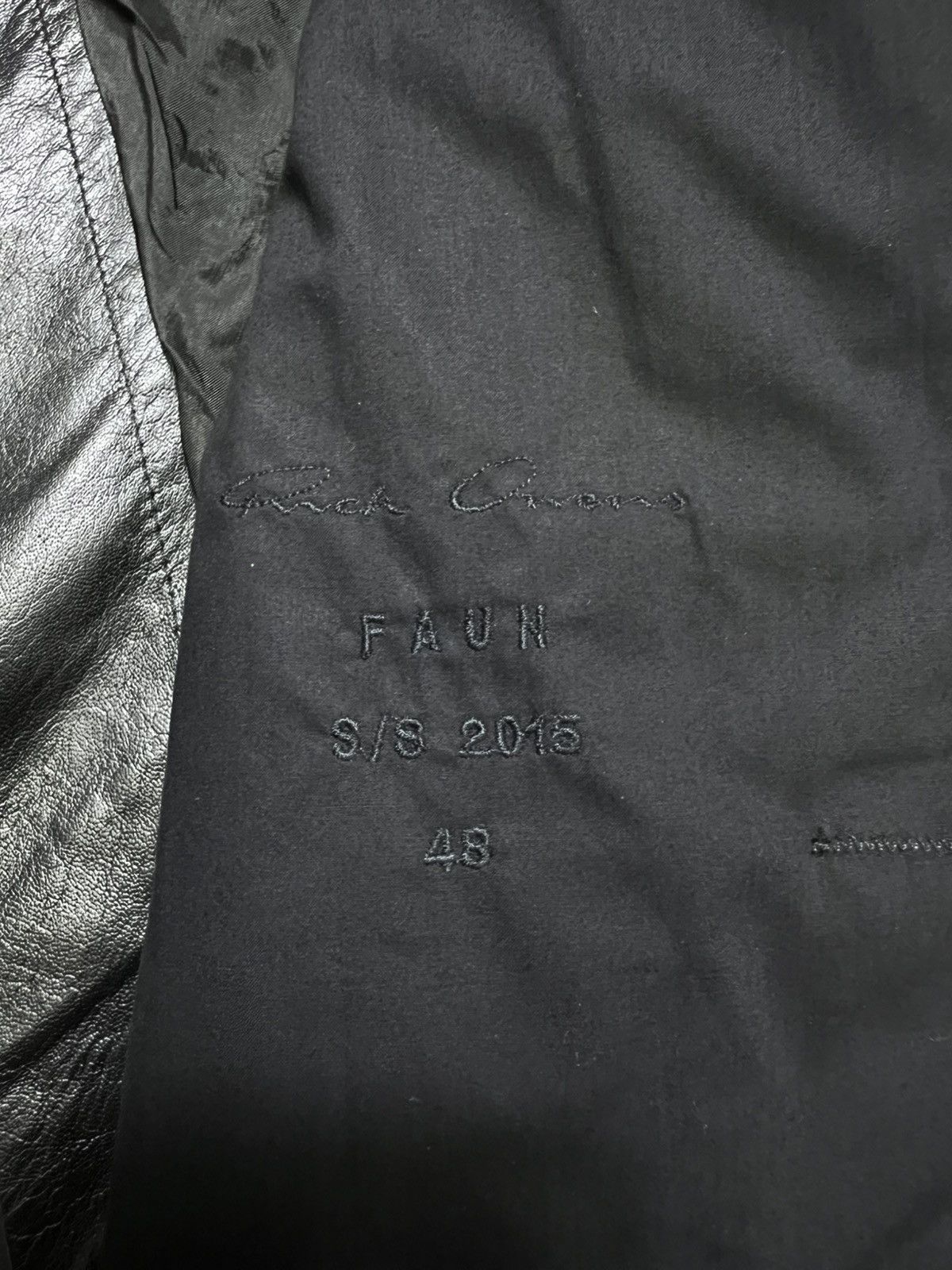 Rick Owens Rick Owens - S/S 15’ - Sliced Leather Biker Jacket Size US M / EU 48-50 / 2 - 18 Thumbnail