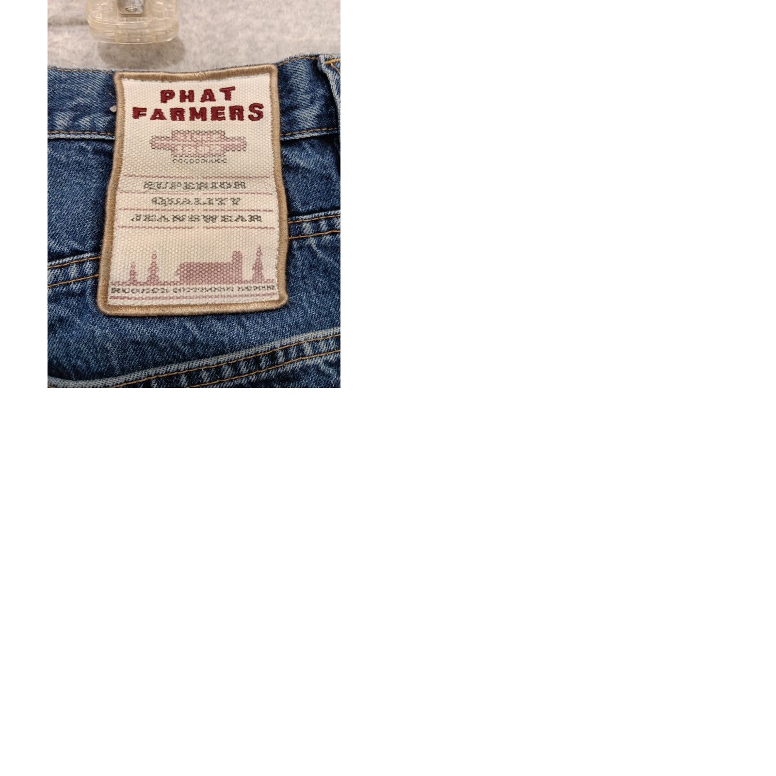 Phat Farm VINTAGE Phat Farm Carpenter Shorts Men 38 Baggy Wide Leg Hip Hop Y2K Blue Cotton 5-Pocket Logo Vintage 80s 90s Mens Size US 38 / EU 54 - 10 Thumbnail