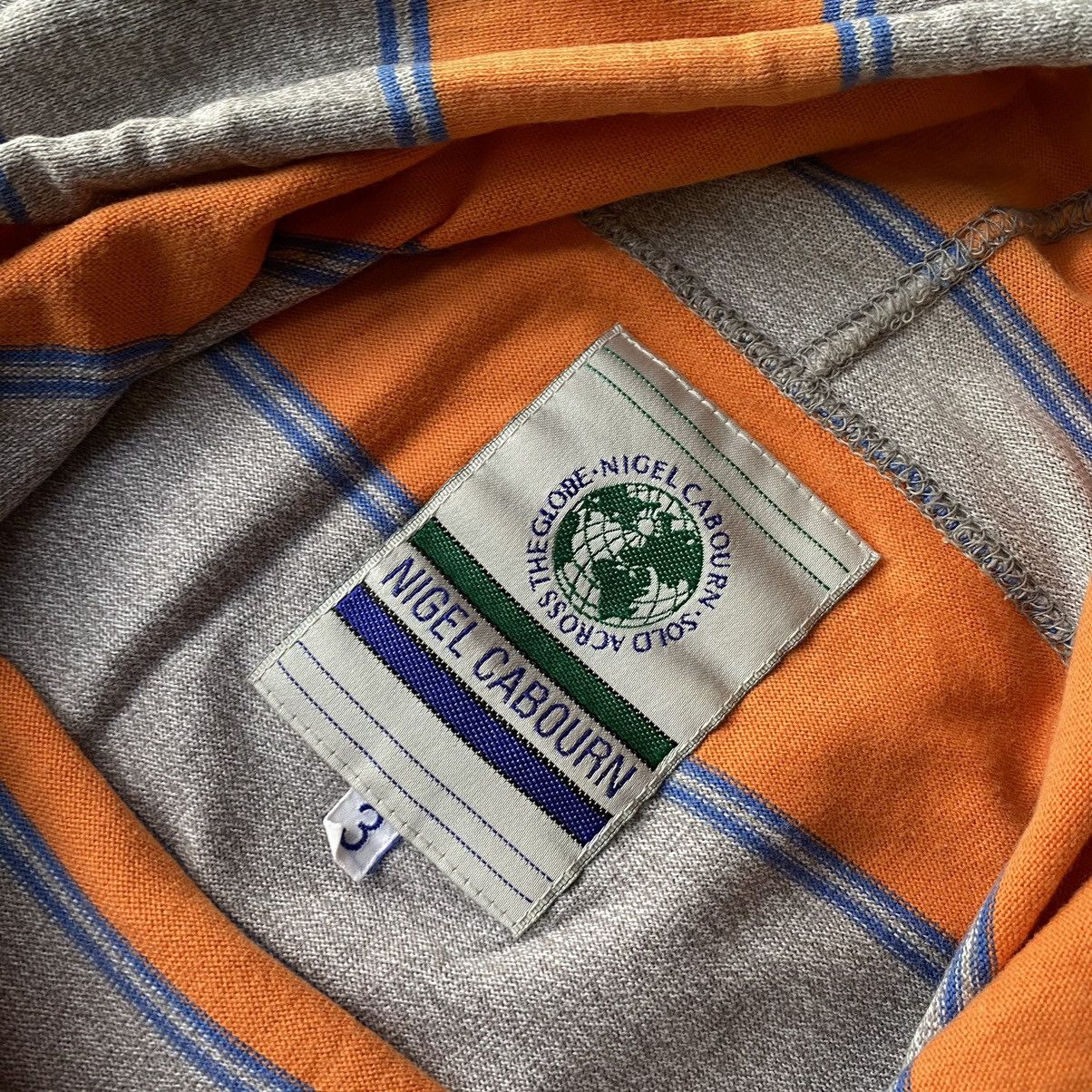 Japanese Brand × Nigel Cabourn × Vintage Nigel Cabourn Stripe Short Sleeve Hooded Size US XL / EU 56 / 4 - 5 Thumbnail