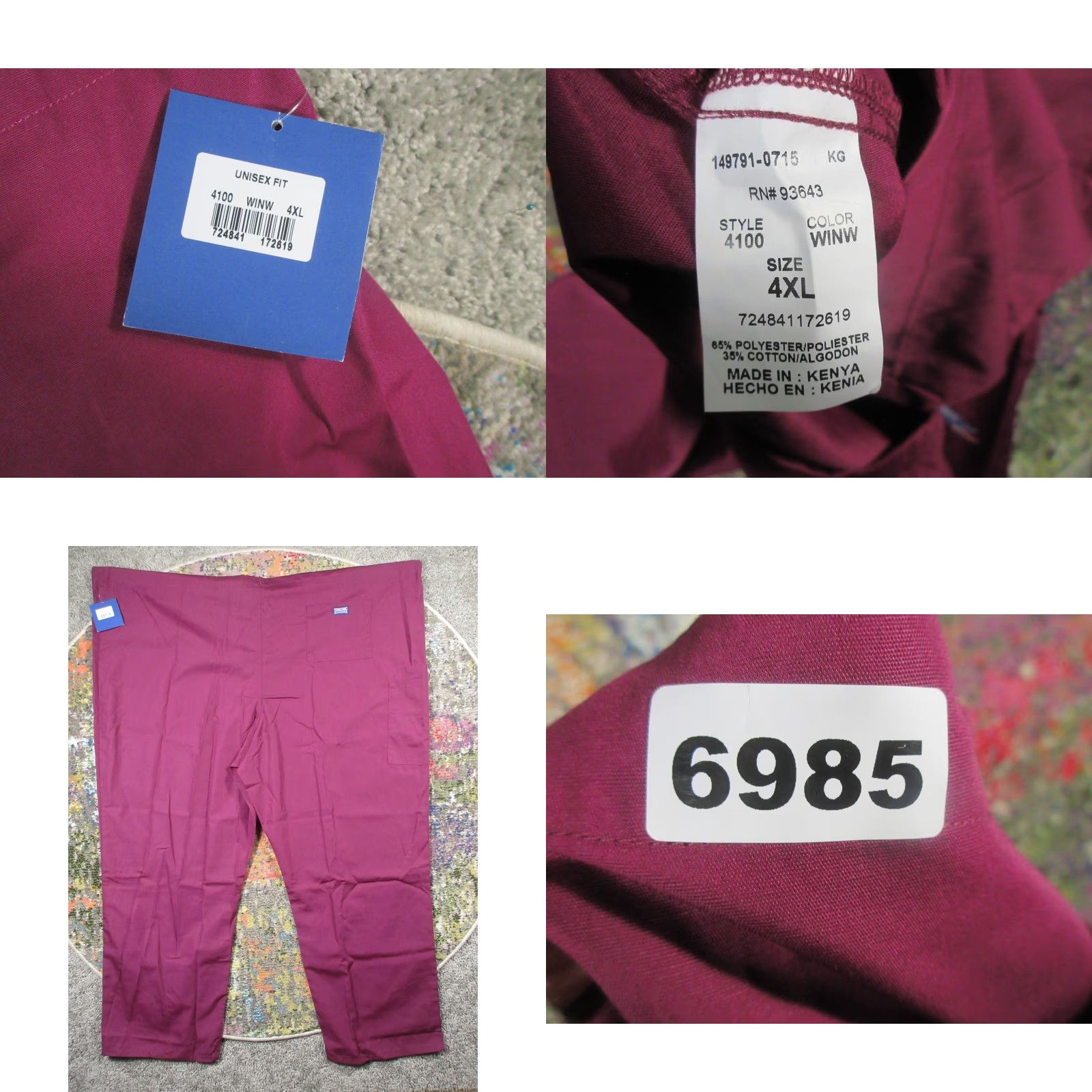 Cherokee **Cherokee Workwear Scrub Pants Adult 4XL Red NEW NWT** User: **Cherokee Workwear Scrub Pants 4XL Red NEW NWT** Size US 39 - 8 Thumbnail