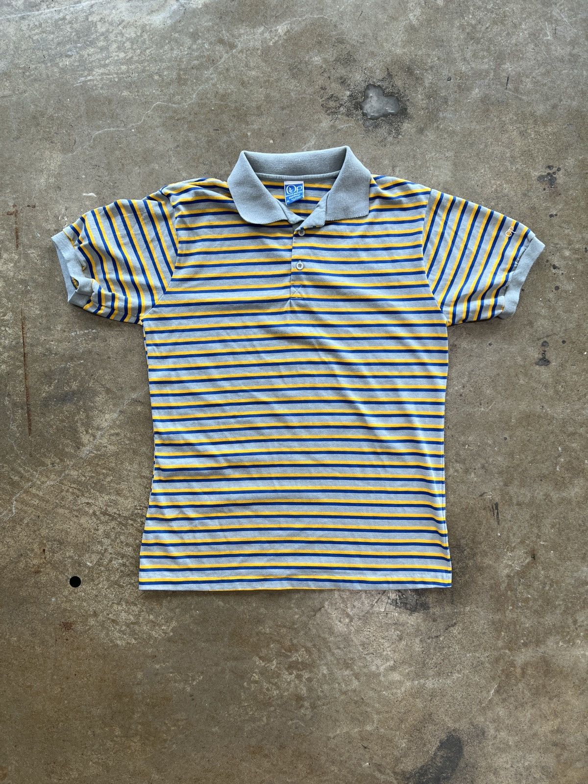 Ocean Pacific Vintage Ocean Pacific OP Single Stitch Stripe Polo XL Size US XL / EU 56 / 4 - 2 Thumbnail