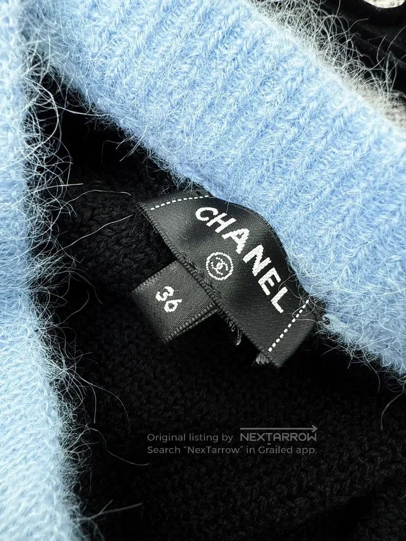 Chanel Chanel 24B blue and black colour block two-pocket wool ski Size 24" / US 00 / IT 34 - 5 Thumbnail