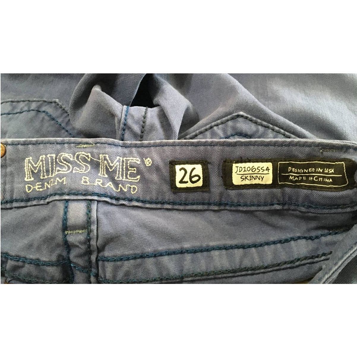 Miss Me Miss Me Denim Brand, Skinny, Cobalt Blue Jeans, Size 26 Size 26" / US 2 / IT 38 - 7 Thumbnail