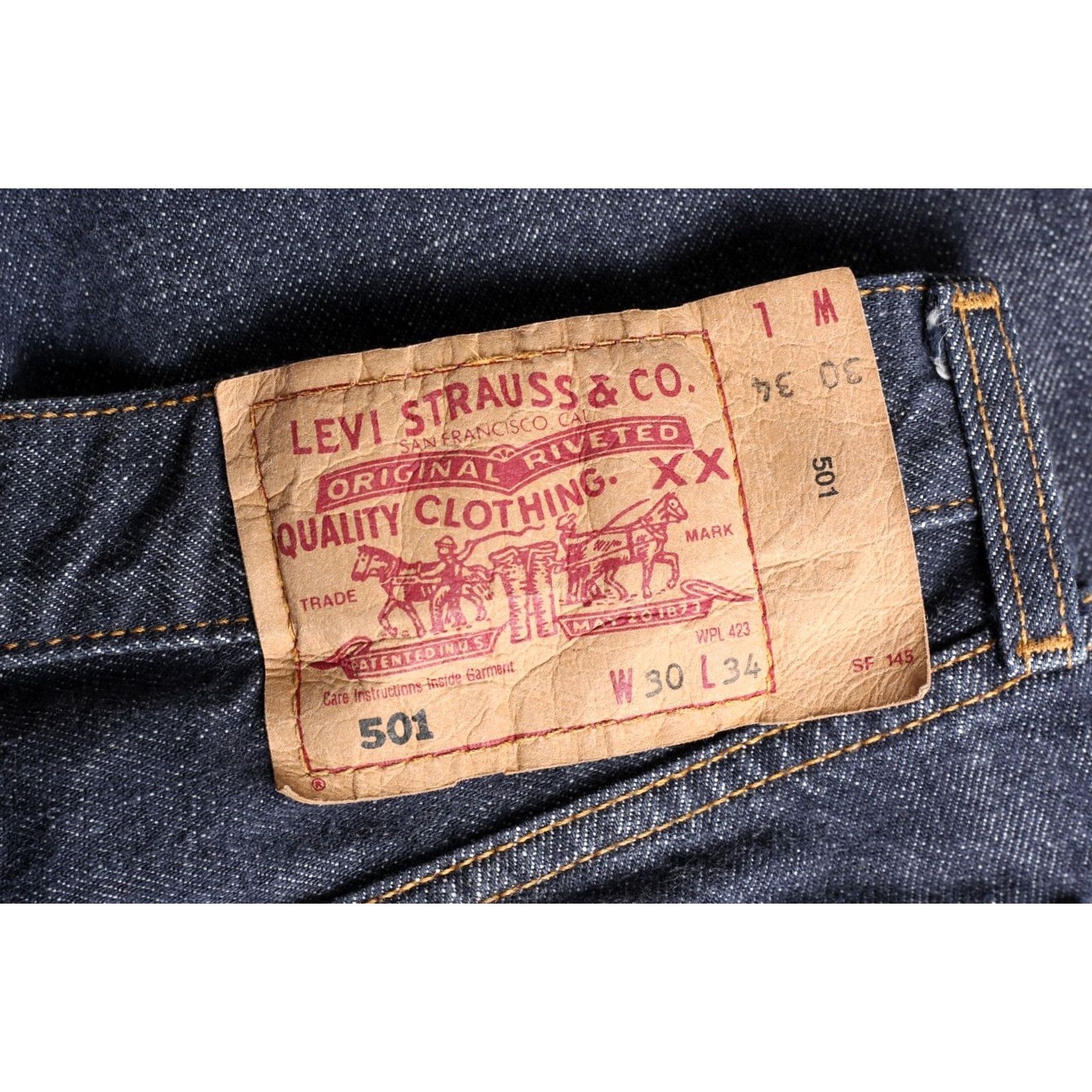 Levi's LEVI’S 501 Vintage Jeans Men W30 L34 Regular Straight Denim Blue 5-Pocket Size US 30 / EU 46 - 2 Thumbnail
