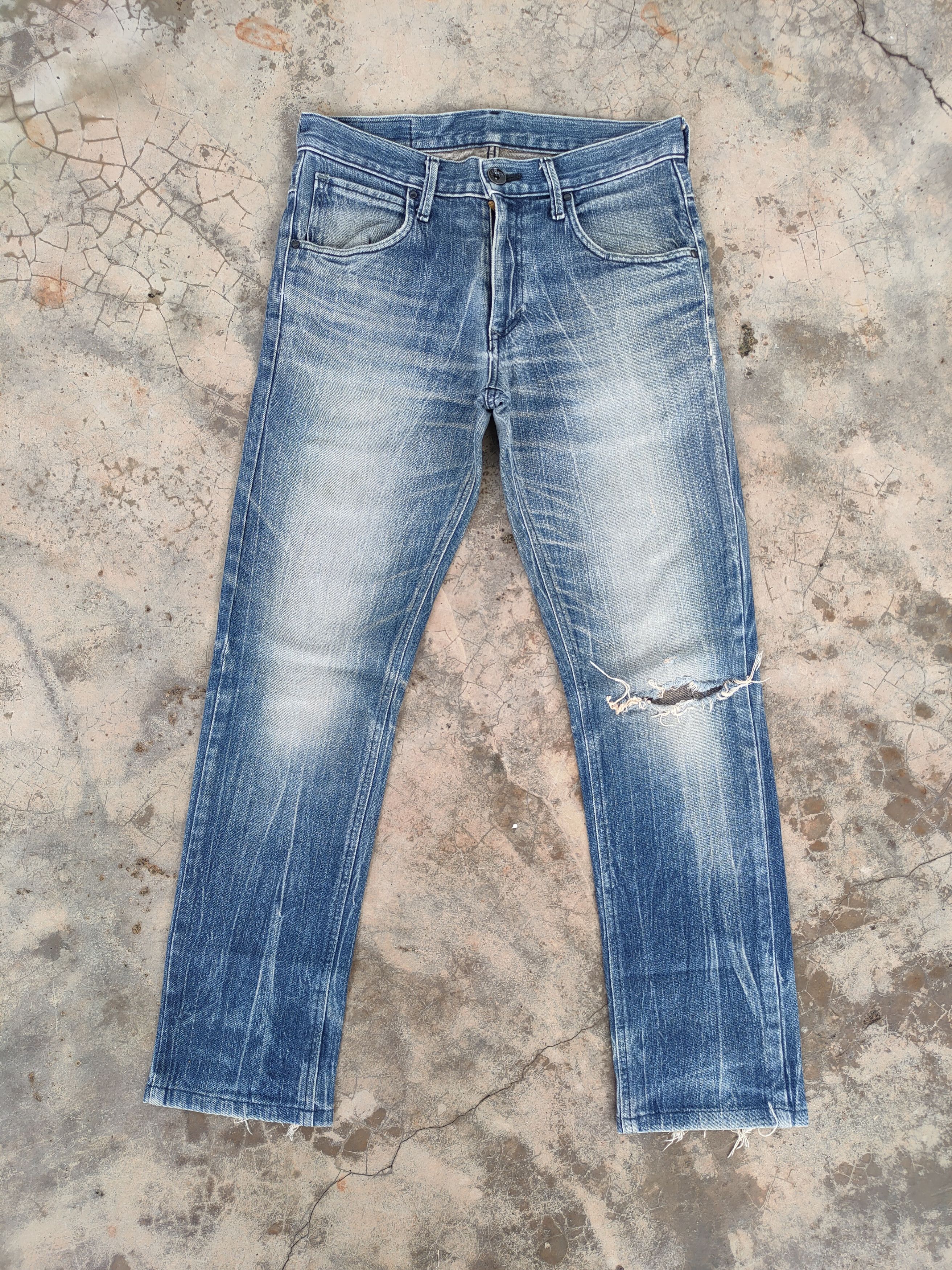 Edwin VINTAGE EDWIN FADED DISTRESSED JEANS DENIM PANTS Size US 31 - 2 Thumbnail